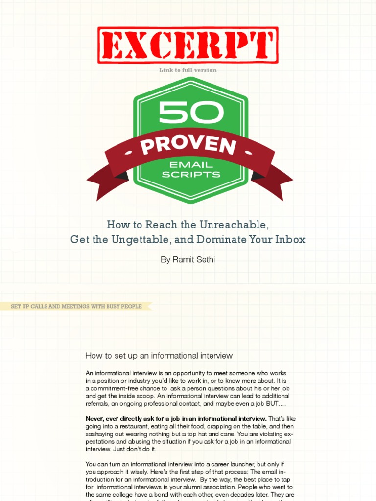 5 Word-For-Word Scripts To Write Emails That Get Results | PDF | Advice ...