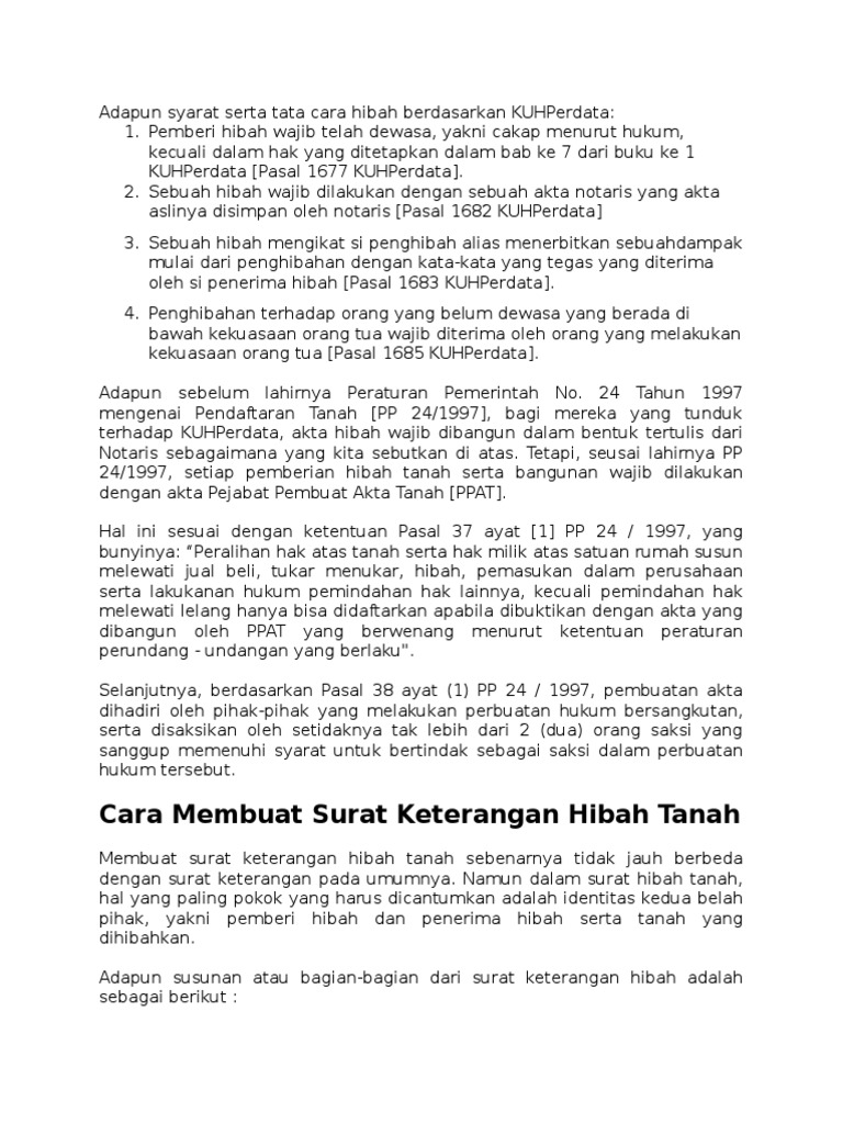 Surat Hibah