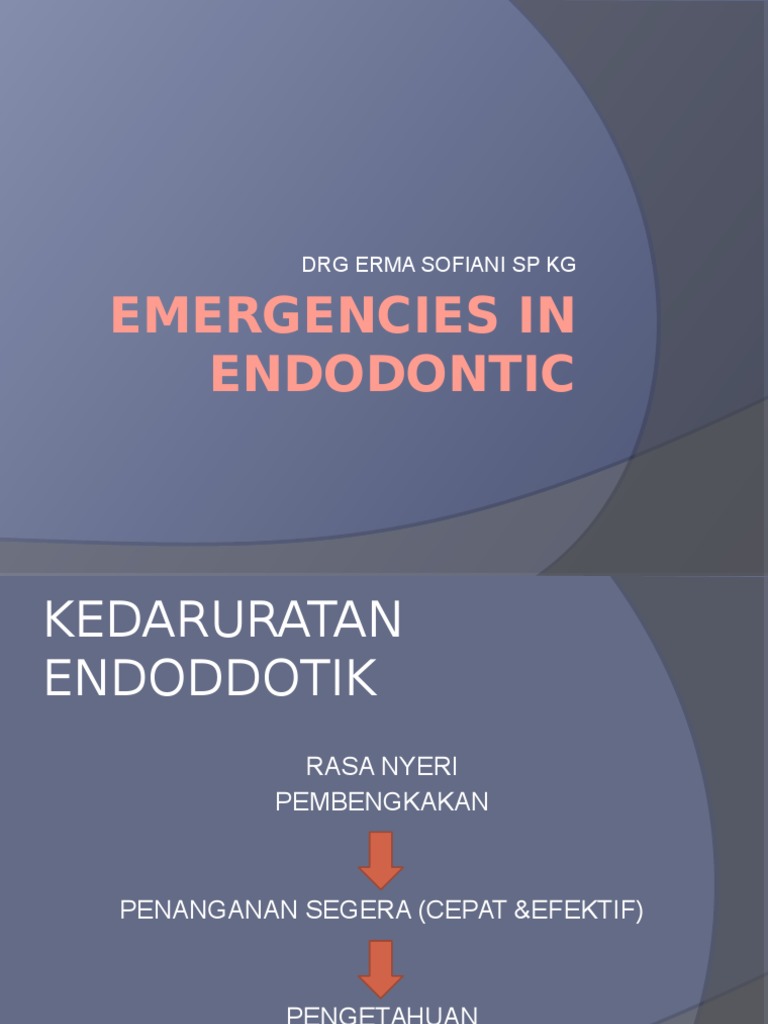 Emergencies in Endodontic PDF