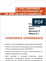 Corporate Governance - UK N US