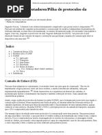 Pilha de Protocolos Da Internet