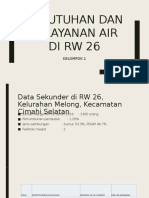 Kebutuhan Dan Pelayanan Air Di RW 26