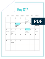 May Calendar