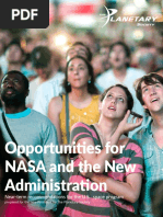 Opportunities for NASA and the Next Administration the Planetary Society