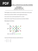 Determinan Matriks 3x3 Metode Sarrus Dan Minor-Kofaktor