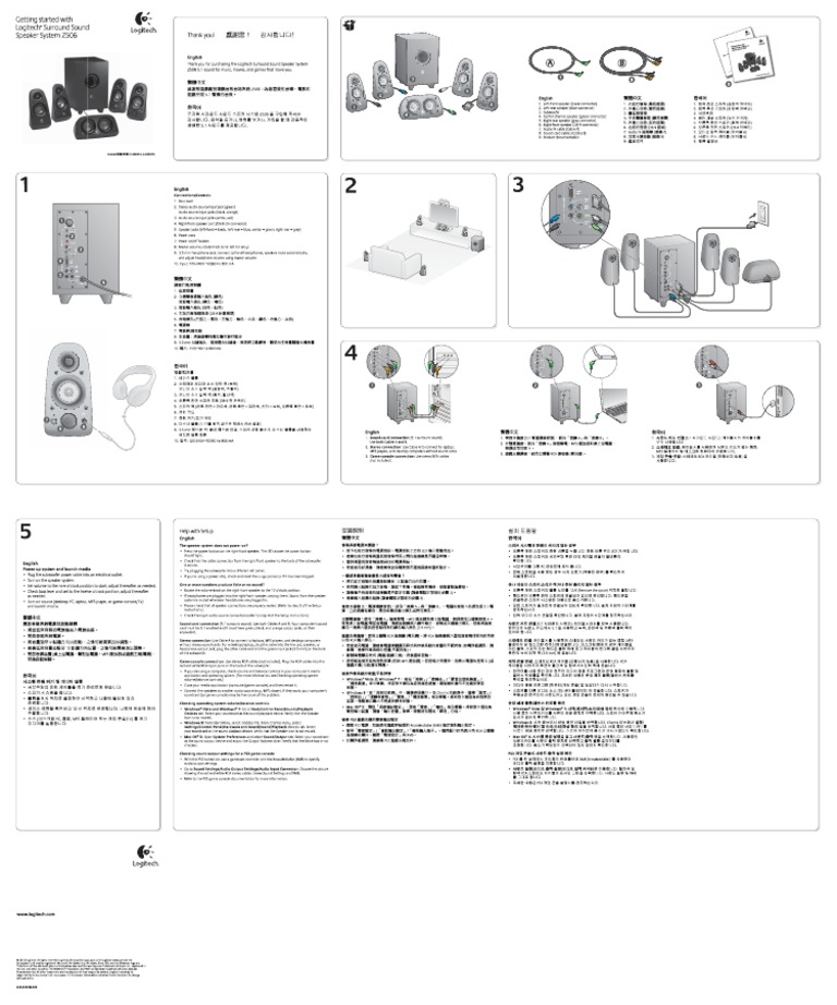 Manual Logitech Z506 PDF