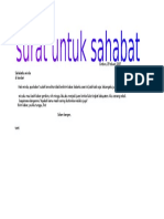 Surat Untuk Sahabat