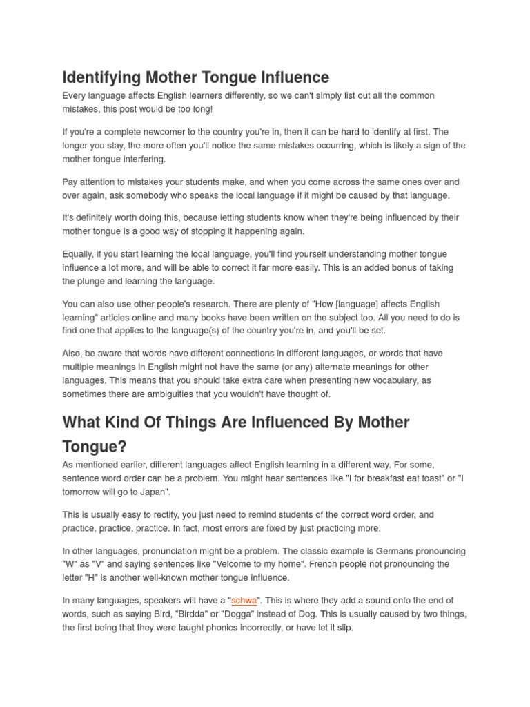 Mother tongue thesis pdf picture