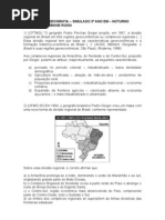 Lista de Exercícios de Geografia V