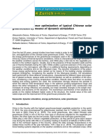 Energy performance optimization of Chinese solar greenhouses