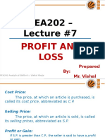 PEA202 Lec#7 Profit & Loss