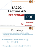 PEA202 Lec#6 Percentage