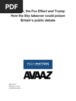 Murdoch, The Fox Effect and Trump: How The Sky Takeover Could Poison Britain's Public Debate