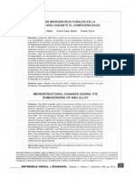 Cambios Microestructurales en La Aleación 6063 Durante El Homogeneizado