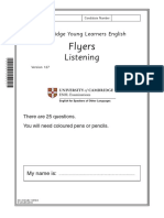 YLE Flyers Listening Sample Paper B