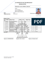 Student Registration Card