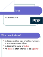 Laws of Indices