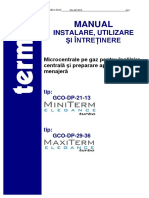 Manual Tehnic Centrala Termet, MiniTerm-MaxiTerm-Elegance-TURBO RO 2012