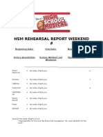 HSM Rehearsal Report Template