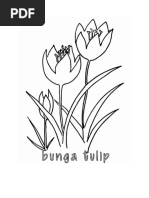 Sketsa Bunga Tulip