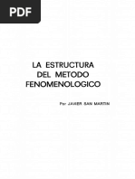 San Martin Javier - La Estructura Del Método Fenomenológico