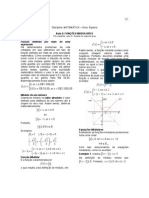 Matemática - Apostila Álgebra - Aula 05 - Funções Modulares