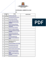 Lista de rematrícula Engenharia Ambiental 2013-2017