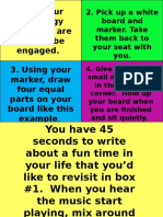 Put Your Technology Away! You Are About To Be Engaged. 3. Using Your Marker, Draw Four Equal Parts On Your Board Like This Example