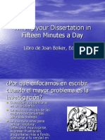 Writing Your Dissertation in Fifteen Minutes A Day