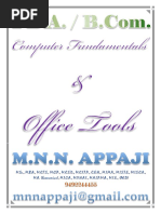 Download Computer Fundamentals  Office Tools Notes by mnnappaji SN341918410 doc pdf