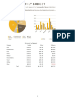 Track monthly spending with a budget spreadsheet