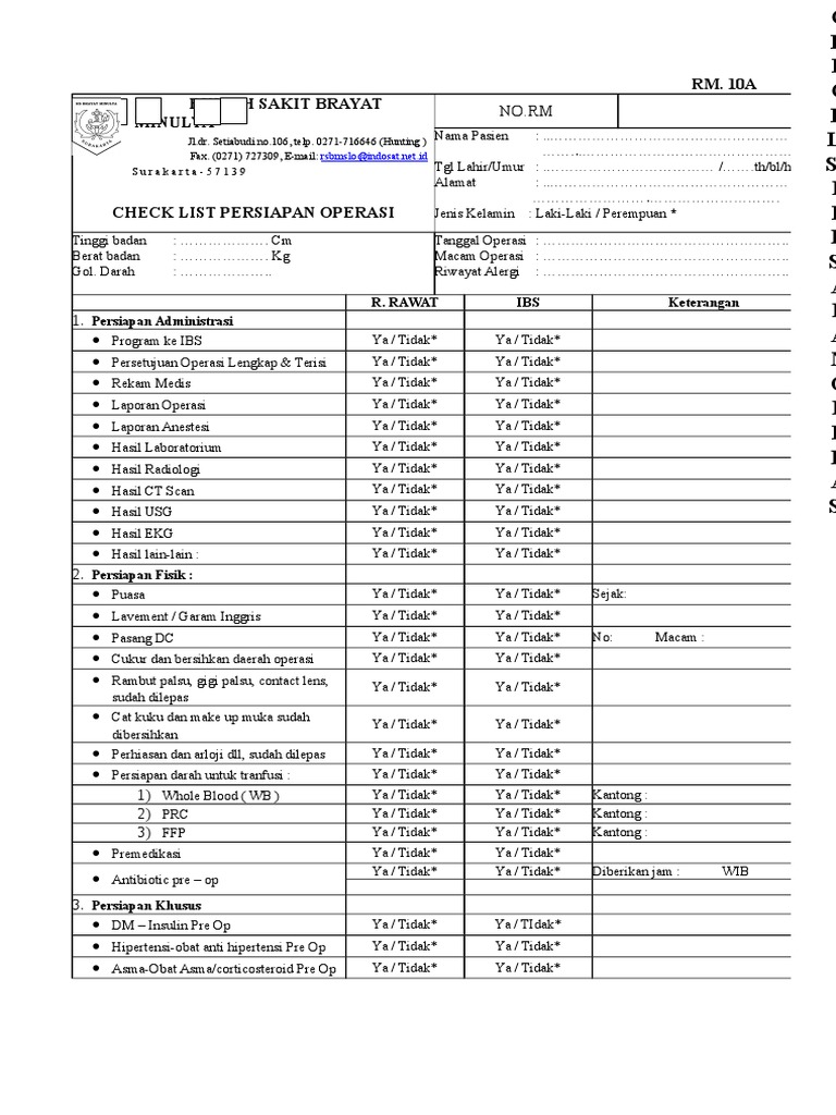 17.Checklist Persiapan Operasi (Ok)