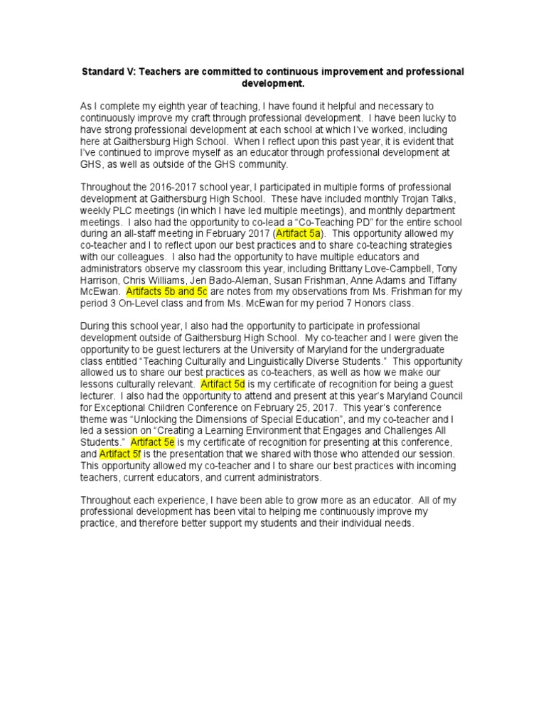 Continuous Improvement in Teaching Practices | PDF | Teachers | Pedagogy