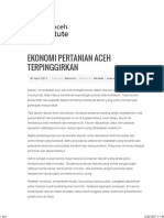 Ekonomi Pertanian Aceh Terpinggirkan - The Aceh Institute