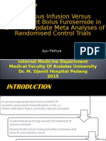 Continous Infusion Versus Intermittent Bolus Furosemide in ADHF: AN Update Meta Analyses of Randomised Control Trials
