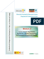 Accion Tutorial, Seguimiento, Evaluacion y Gestion de Modulos de Formacion en Centros de Trabajo.