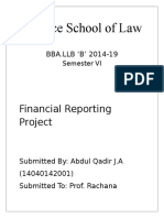 Alliance School of Law: Financial Reporting Project