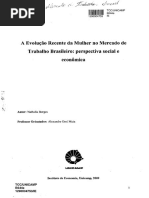 A Evolução Recente Da Mulher No Mercado De