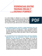 "10 Diferencias Entre Personas Ricas y Personas Pobres" PDF