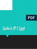 Quotes in 18th C Egypt