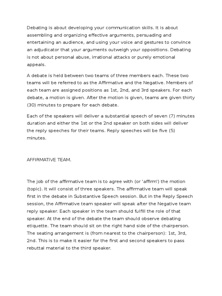 Understanding Debate in Communication | PDF | Public Speaking | Human ...