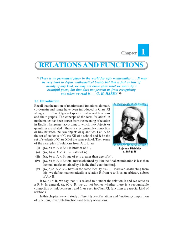 12 Maths Ncert Chapter 1 Download | PDF | Integer | Function (Mathematics)