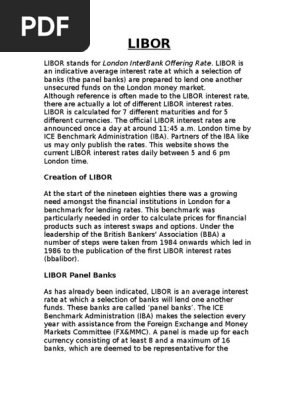 Libor Libor Financial Services