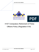 H107 Compulsory Retirement of Police Officers Policy - Reg A19