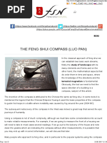 The Feng Shui Compass and Its Use - Luo Pan