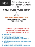 Download Teknik Menjawab 2017 by Bengkel Pengajaran Maths Cikguwong SN341943688 doc pdf