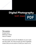 Digital Photography - Re-Cap and Hand-In Details
