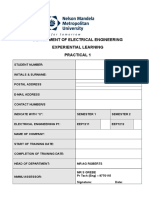 Department of Electrical Engineering Experiential Learning Practical 1