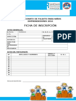 Ficha de Inscripcion Evento Deportivo