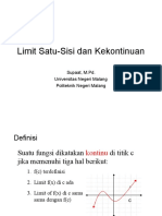 Limit Satu Sisi Dan Kekontinuan